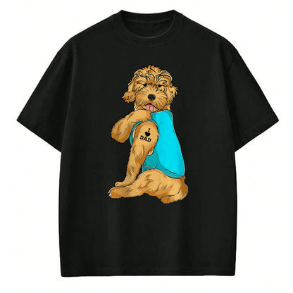 Dog Love Shirt, Dog Lover Gift T-Shirt/Hoodie/Sweatshirt HLT00 - Golden Doodle I Love Dad Tattoo Apparel, Dog Dad Gifts Dads T-Shirt