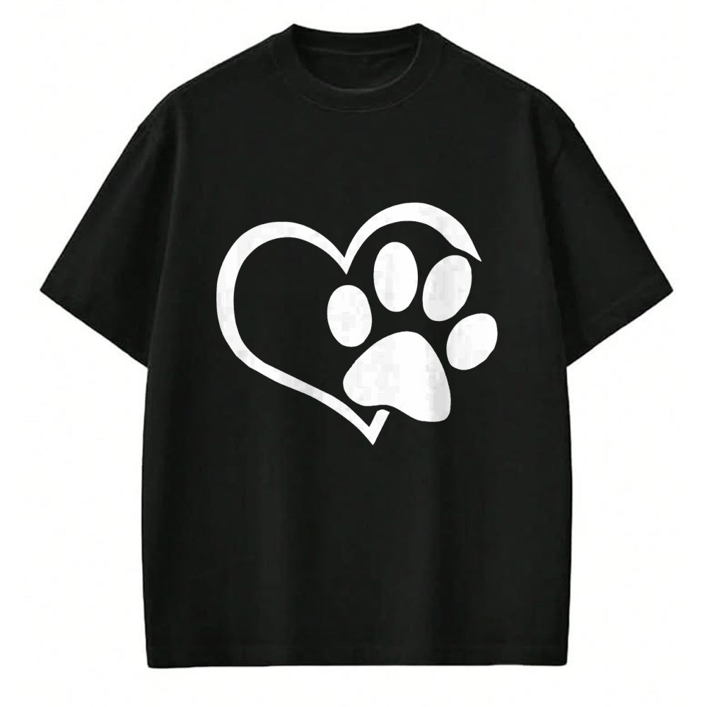 Dog Love Shirt, Dog Lover Gift T-Shirt/Hoodie/Sweatshirt HLT00 - Dog Dad Mom Puppy Shirt Love Dogs Paw Print Heart Women Men T-Shirt