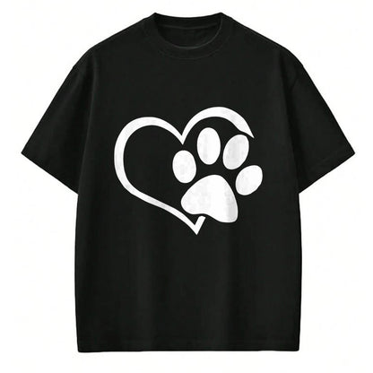 Dog Love Shirt, Dog Lover Gift T-Shirt/Hoodie/Sweatshirt HLT00 - Dog Dad Mom Puppy Shirt Love Dogs Paw Print Heart Women Men T-Shirt
