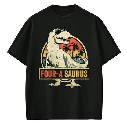 Best Dinosaur Lover Shirt, Funny Dinosaur UnisexT-Shirt/Hoodie/Sweatshirt HLT00 - Four a Saurus Birthday T Rex 4 Year Old Dino 4th Dinosaur T-Shirt