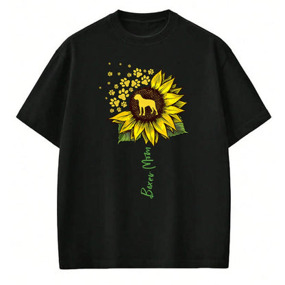 Dog Love Shirt, Dog Lover Gift T-Shirt/Hoodie/Sweatshirt HLT00 - Boxer Mom Sunflower Boxer Dog Gifts Dog Mom Mama T-Shirt