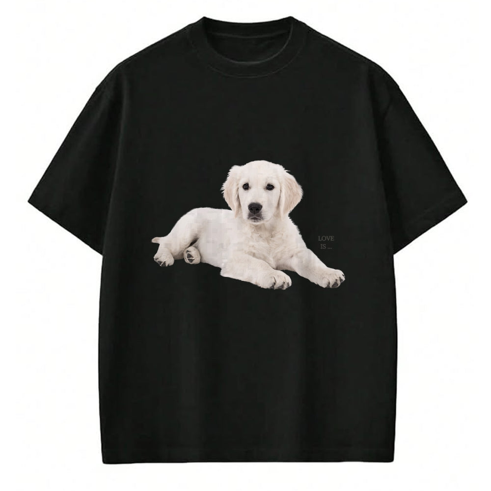 Dog Love Shirt, Dog Lover Gift T-Shirt/Hoodie/Sweatshirt HLT00 - White Labrador Retriever Shirt Yellow Love Lab Mom Dog Dad T-Shirt