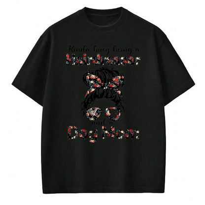 Dog Love Shirt, Dog Lover Gift T-Shirt/Hoodie/Sweatshirt HLT00 - Kinda busy Being A Hairdresser and a Dog Mom T-Shirt