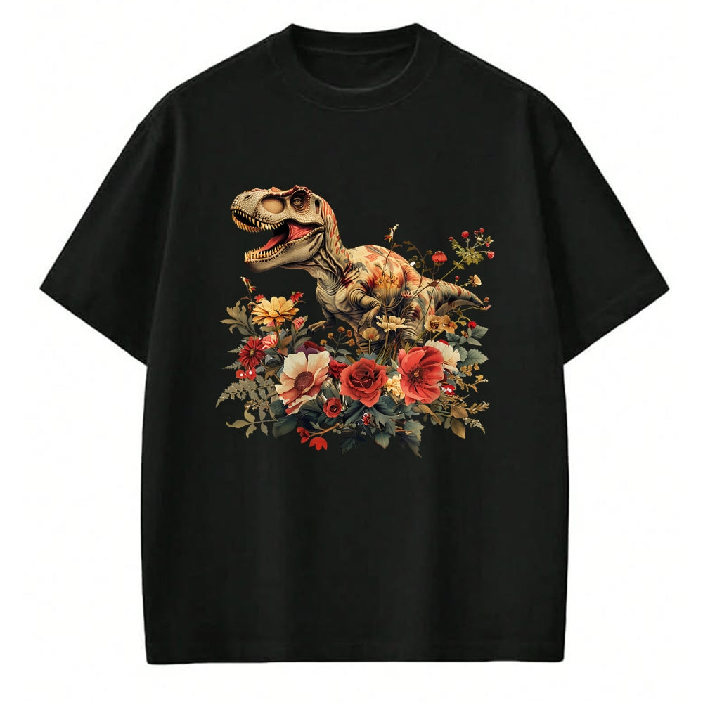 Best Dinosaur Lover Shirt, Funny Dinosaur UnisexT-Shirt/Hoodie/Sweatshirt HLT00 - Dinosaur Dino Trex Floral Flower Graphic T-Shirt
