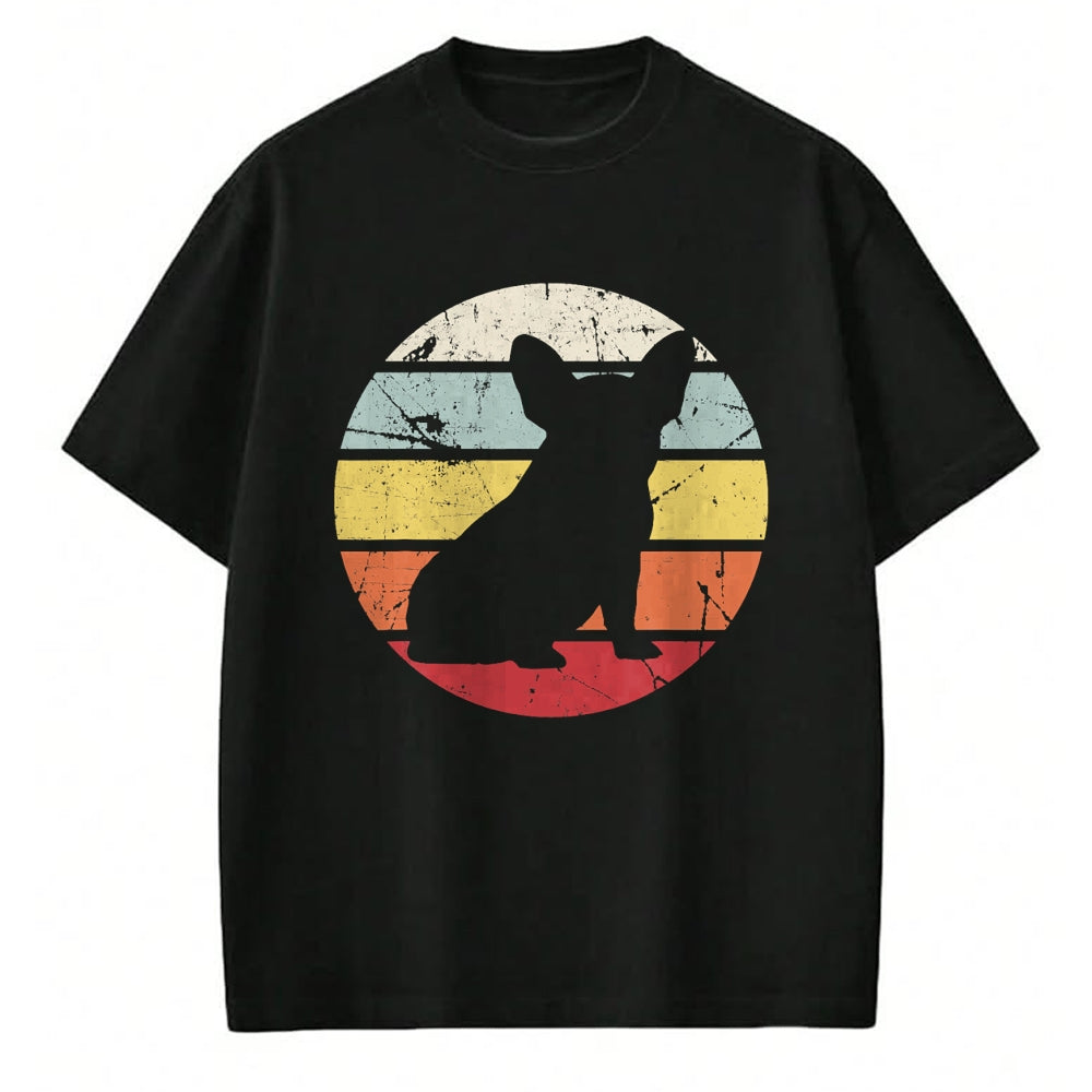 Dog Love Shirt, Dog Lover Gift T-Shirt/Hoodie/Sweatshirt HLT00 - Fine distressed retro vintage french bulldog pet dog mom T-Shirt