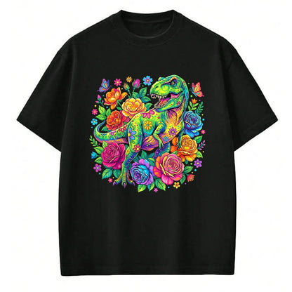Best Dinosaur Lover Shirt, Funny Dinosaur UnisexT-Shirt/Hoodie/Sweatshirt HLT00 - Colorful Floral T Rex Dinosaur T-Shirt