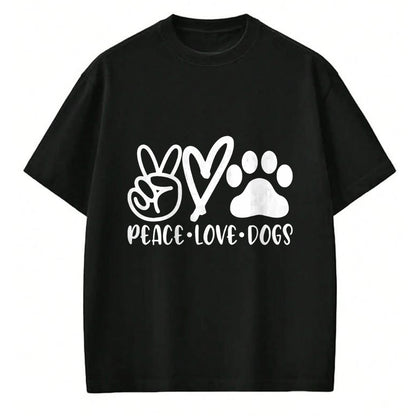 Dog Love Shirt, Dog Lover Gift T-Shirt/Hoodie/Sweatshirt HLT00 - Retro Vintage Peace Love Dog Tshirt Funny Dog Lover Gifts T-Shirt