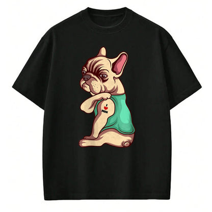 Dog Love Shirt, Dog Lover Gift T-Shirt/Hoodie/Sweatshirt HLT00 - French Bulldog Dog I Love Mom Tattoo Lover funny Gift T-Shirt