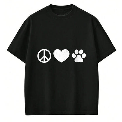 Dog Love Shirt, Dog Lover Gift T-Shirt/Hoodie/Sweatshirt HLT00 - Peace, Love and Dogs T Shirt T-Shirt