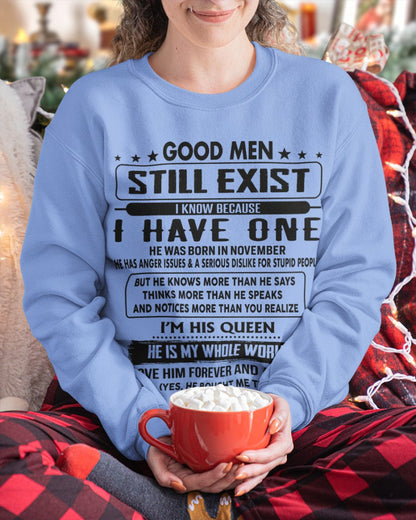 November - Good men Still Exist - gift for your girlfriend, wife from Husband - TOBY11 (SKU-GM-11)