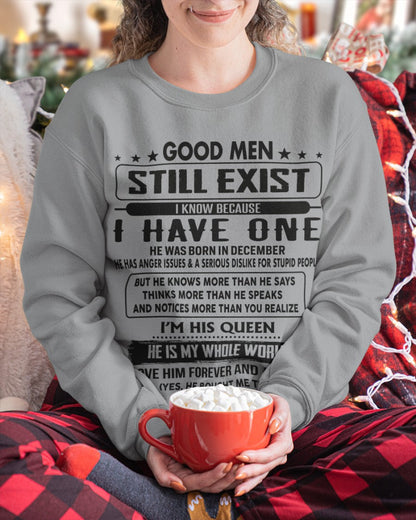 December - Good men Still Exist - gift for your girlfriend, wife from Husband - TOBY12 (SKU-GM-12)
