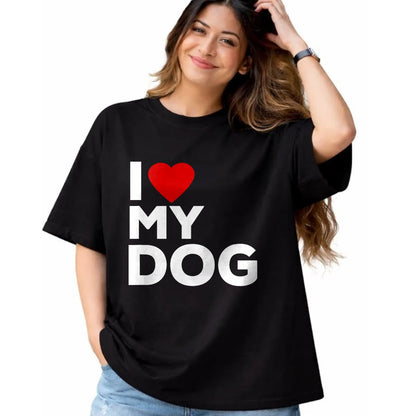 Dog Love Shirt, Dog Lover Gift T-Shirt/Hoodie/Sweatshirt HLT00 - I Love My Dog Tshirt for Dog Lovers with Heart T-Shirt