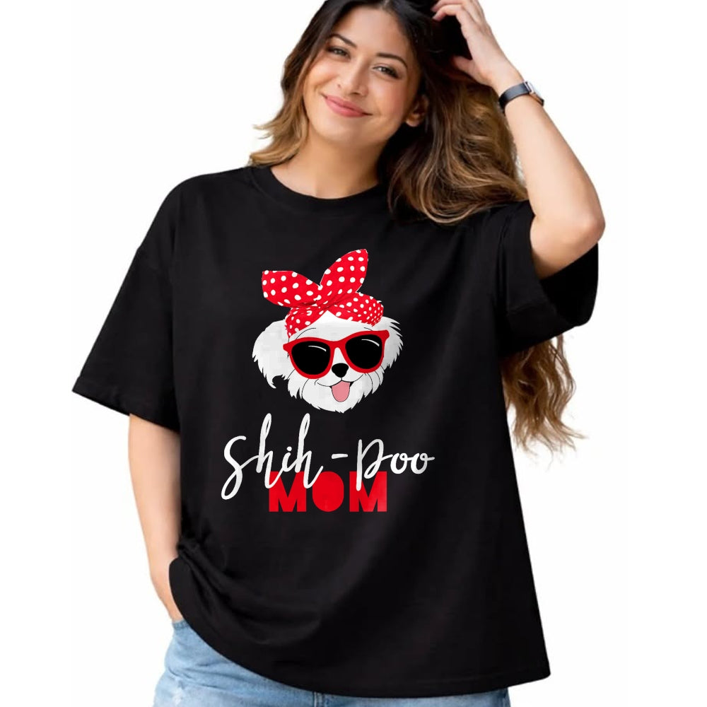 Dog Love Shirt, Dog Lover Gift T-Shirt/Hoodie/Sweatshirt HLT00 - Dog Lovers T Shirt Shih-Poo Mom Fur Mama Shirt T-Shirt