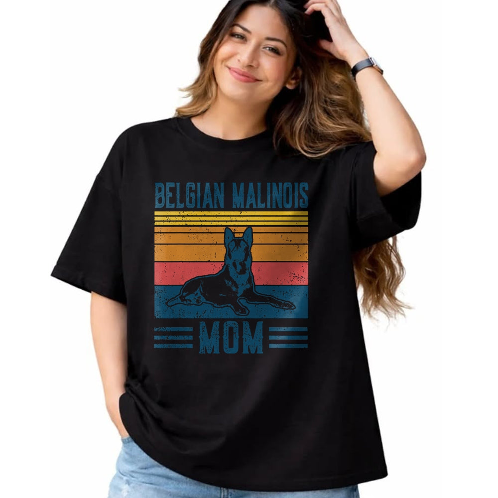 Dog Love Shirt, Dog Lover Gift T-Shirt/Hoodie/Sweatshirt HLT00 - Dog Belgian Malinois Mom - Vintage Belgian Malinois Mom T-Shirt