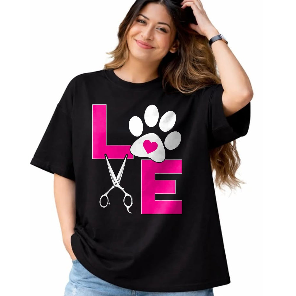 Dog Love Shirt, Dog Lover Gift T-Shirt/Hoodie/Sweatshirt HLT00 - Cute Dog Groomer Funny Dog Grooming Love Christmas T-Shirt