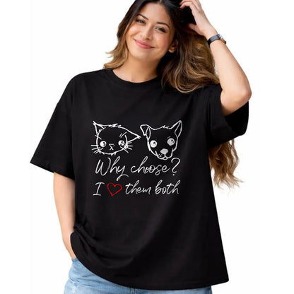 Dog Love Shirt, Dog Lover Gift T-Shirt/Hoodie/Sweatshirt HLT00 - Cat and Dog Lover I Love Puppies and Kittens T-Shirt