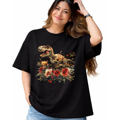Best Dinosaur Lover Shirt, Funny Dinosaur UnisexT-Shirt/Hoodie/Sweatshirt HLT00 - Dinosaur Dino Trex Floral Flower Graphic T-Shirt