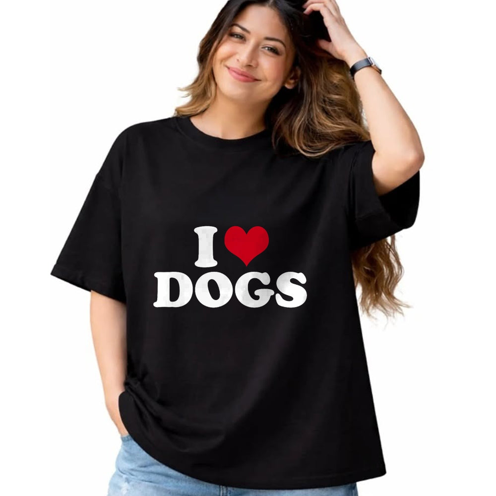 Dog Love Shirt, Dog Lover Gift T-Shirt/Hoodie/Sweatshirt HLT00 - I Love Dogs T-Shirt (1)
