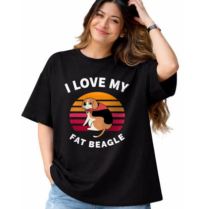 Dog Love Shirt, Dog Lover Gift T-Shirt/Hoodie/Sweatshirt HLT00 - I Love My Fat Beagle - Beagle Dog T-Shirt