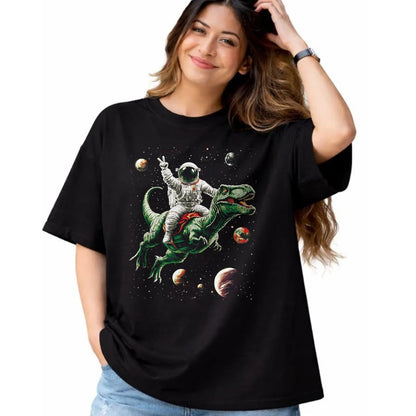 Best Dinosaur Lover Shirt, Funny Dinosaur UnisexT-Shirt/Hoodie/Sweatshirt HLT00 - Astronaut Dinosaur T Rex Outer Space Science Galaxy Universe T-Shirt