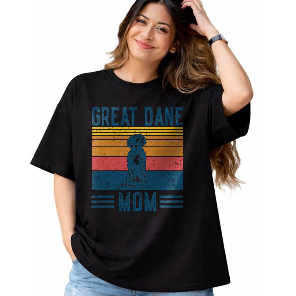 Dog Love Shirt, Dog Lover Gift T-Shirt/Hoodie/Sweatshirt HLT00 - Dog Great Dane Mom - Vintage Great Dane Mom T-Shirt