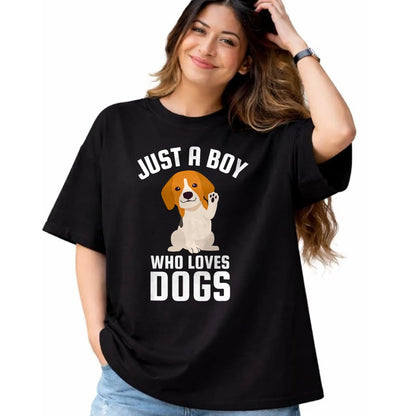 Dog Love Shirt, Dog Lover Gift T-Shirt/Hoodie/Sweatshirt HLT00 - Just A Boy Who Loves Dogs T-Shirt