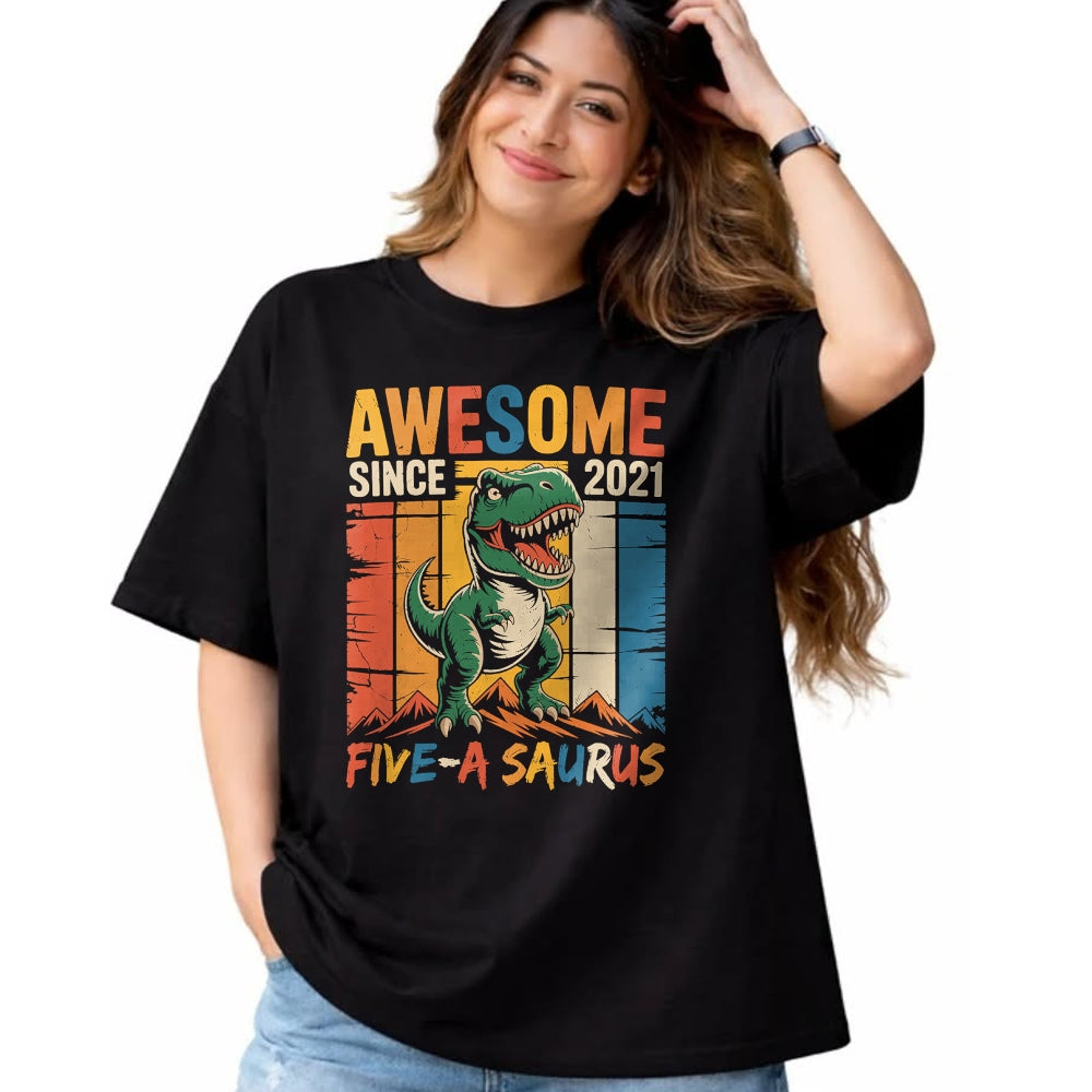 Best Dinosaur Lover Shirt, Funny Dinosaur UnisexT-Shirt/Hoodie/Sweatshirt HLT00 - 5 Year Old Dinosaur 5th Birthday Five Saurus Boys Kids T-Shirt