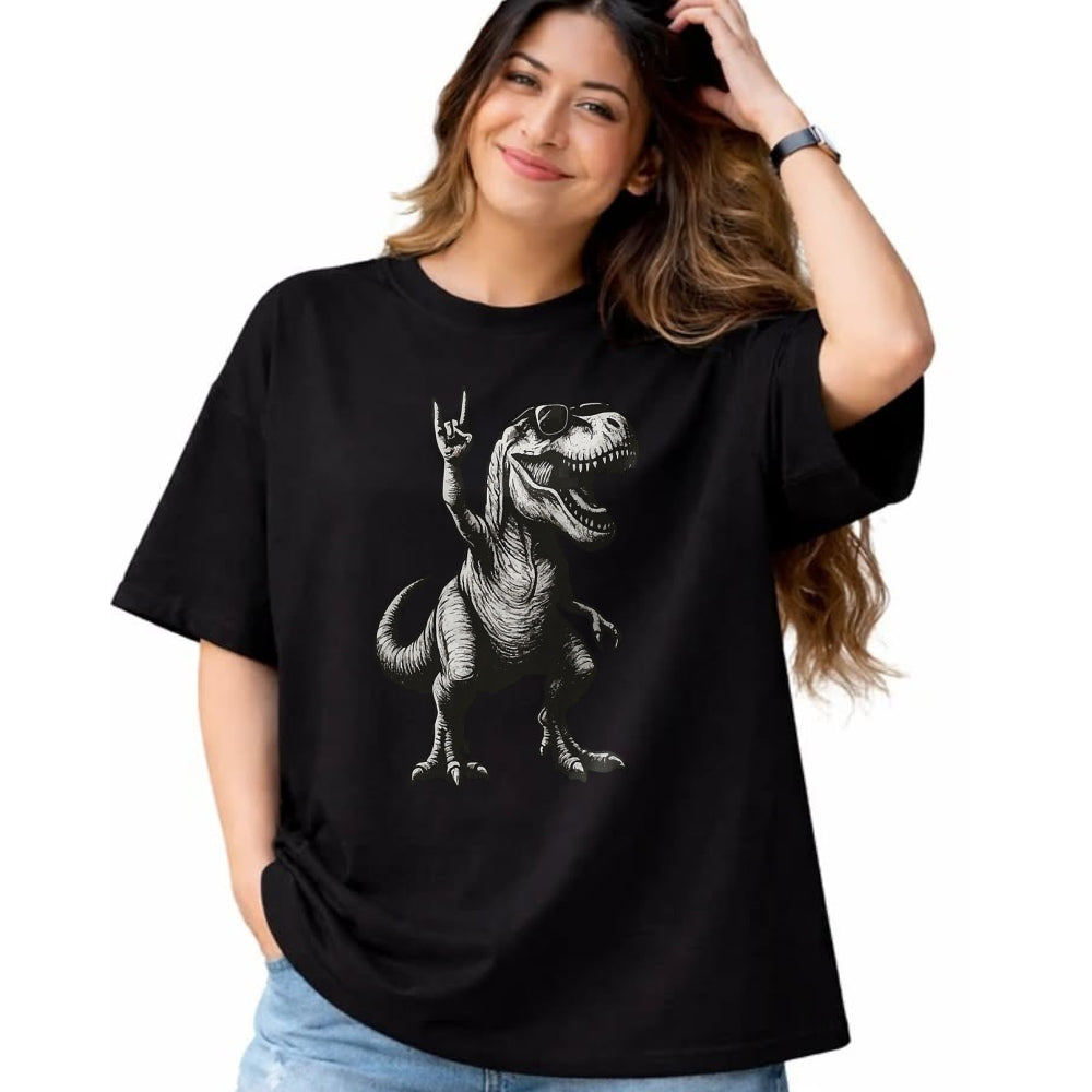 Best Dinosaur Lover Shirt, Funny Dinosaur UnisexT-Shirt/Hoodie/Sweatshirt HLT00 - Cool Dinosaur Rock Sign Sunglasses T-Rex T-Shirt, Men, Black, 3X-Large