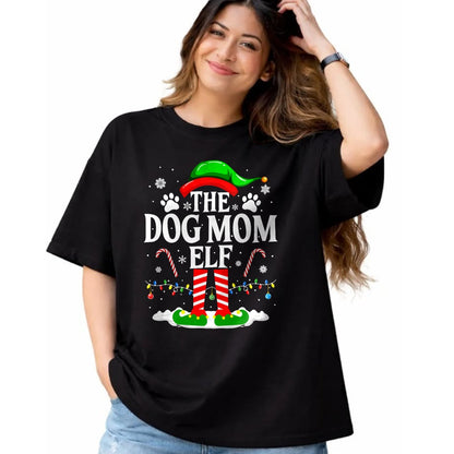 Dog Love Shirt, Dog Lover Gift T-Shirt/Hoodie/Sweatshirt HLT00 - The Dog Mom Elf Xmas Funny Dogs lover Christmas Dog Mom T-Shirt