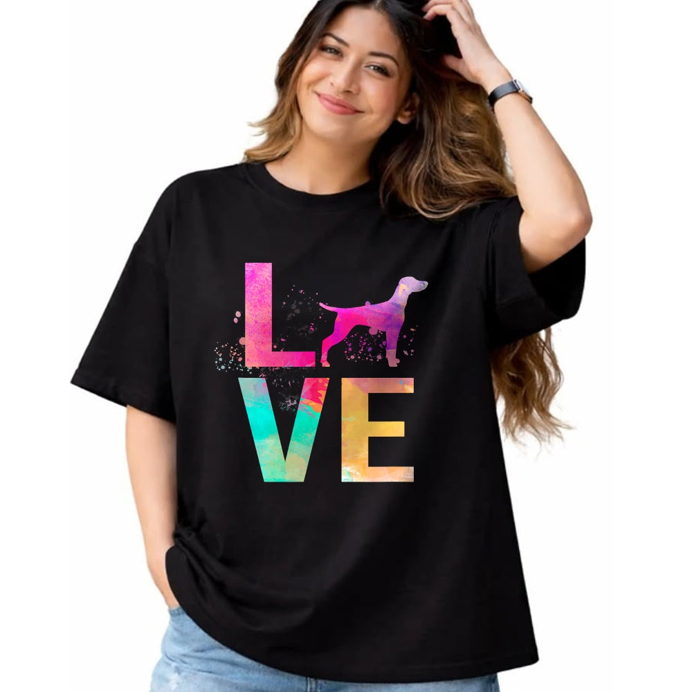 Dog Love Shirt, Dog Lover Gift T-Shirt/Hoodie/Sweatshirt HLT00 - Colorful Vizsla Dog Mom Gifts Vizsla T-Shirt