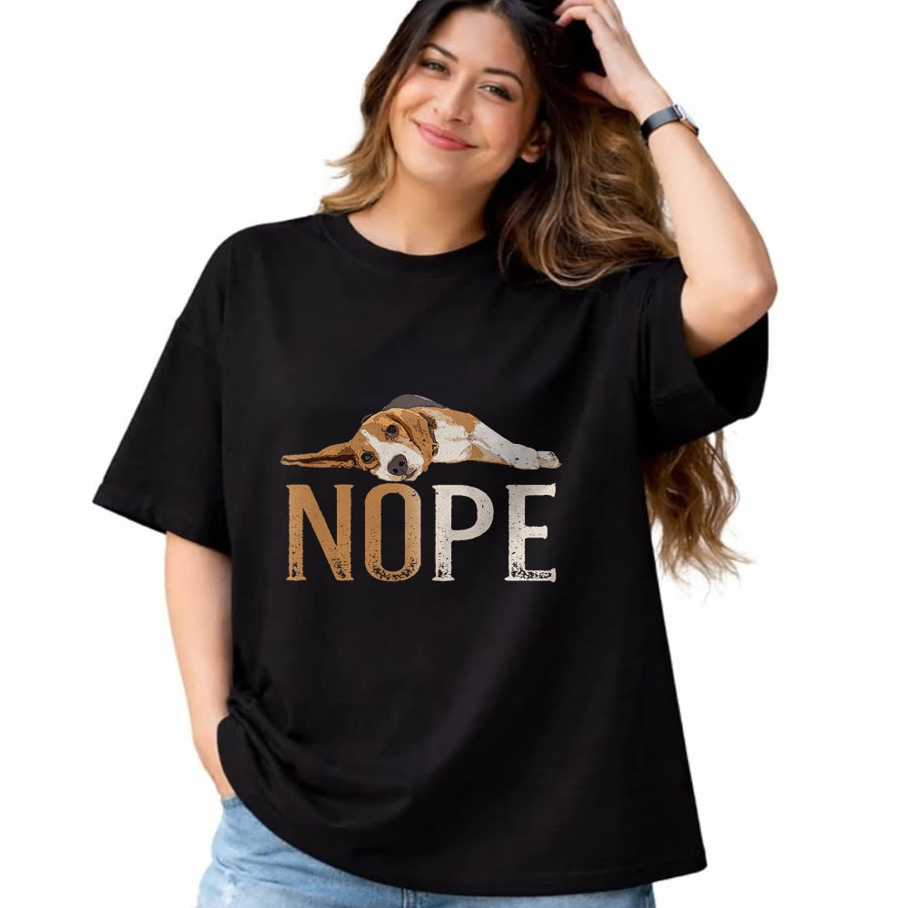 Dog Love Shirt, Dog Lover Gift T-Shirt/Hoodie/Sweatshirt HLT00 - Nope Lazy Beagle Funny Dog Lover Vintage Cute Beagle Mom T-Shirt
