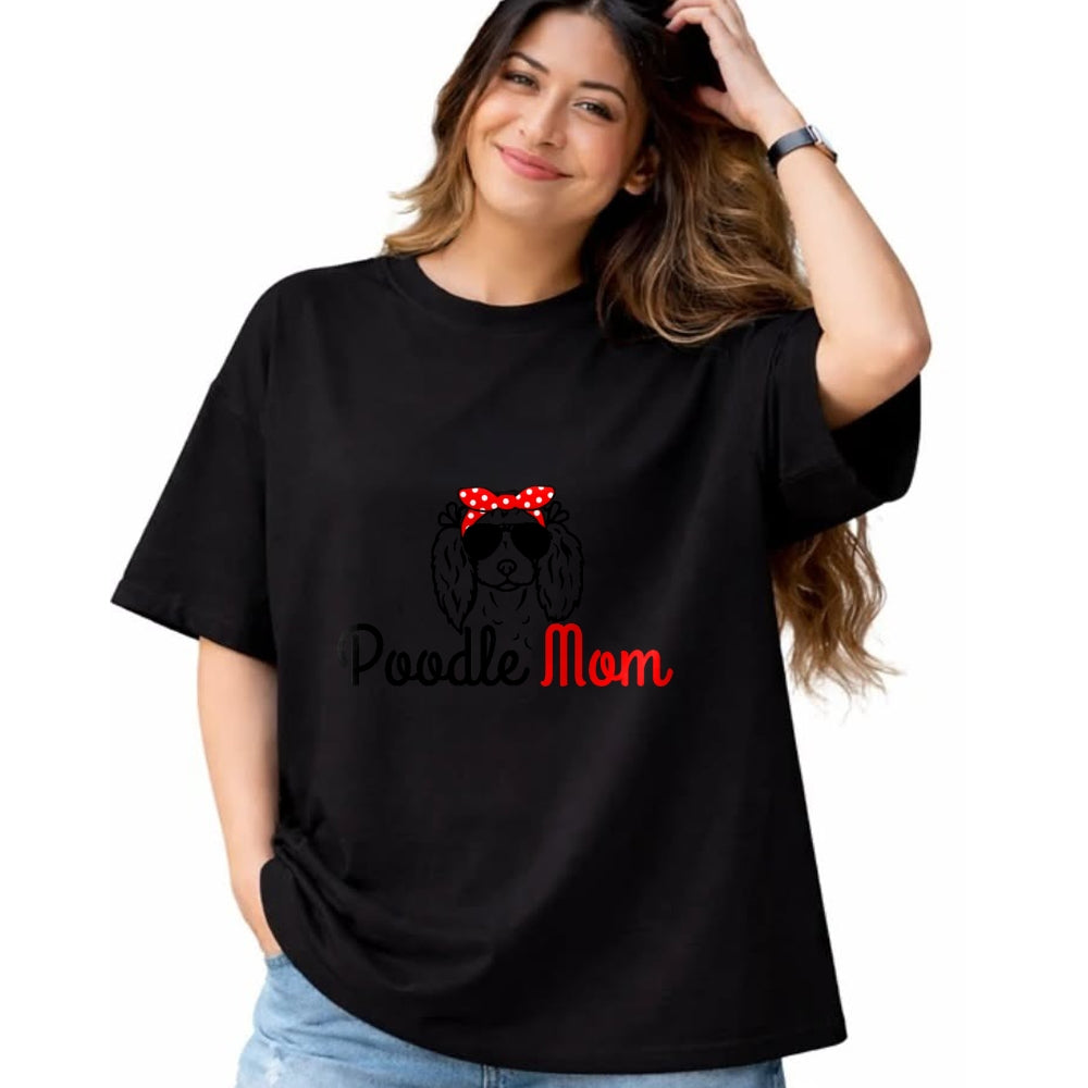 Dog Love Shirt, Dog Lover Gift T-Shirt/Hoodie/Sweatshirt HLT00 - Poodle Mom Vintage Funny Cute Dog Poodle Mom T-Shirt