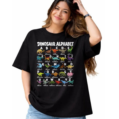 Best Dinosaur Lover Shirt, Funny Dinosaur UnisexT-Shirt/Hoodie/Sweatshirt HLT00 - Dinosaurs Alphabet Funny ABC Dino Identification Boys Girls T-Shirt