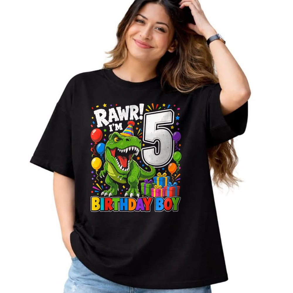 Best Dinosaur Lover Shirt, Funny Dinosaur UnisexT-Shirt/Hoodie/Sweatshirt HLT00 - Dinosaur 5th Five Rawr I_m 5 Birthday Boy T Rex Boys Gifts T-Shirt
