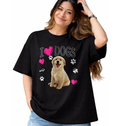 Dog Love Shirt, Dog Lover Gift T-Shirt/Hoodie/Sweatshirt HLT00 - I Love Dogs Shirt - Golden Labrador retriever t shirt T-Shirt