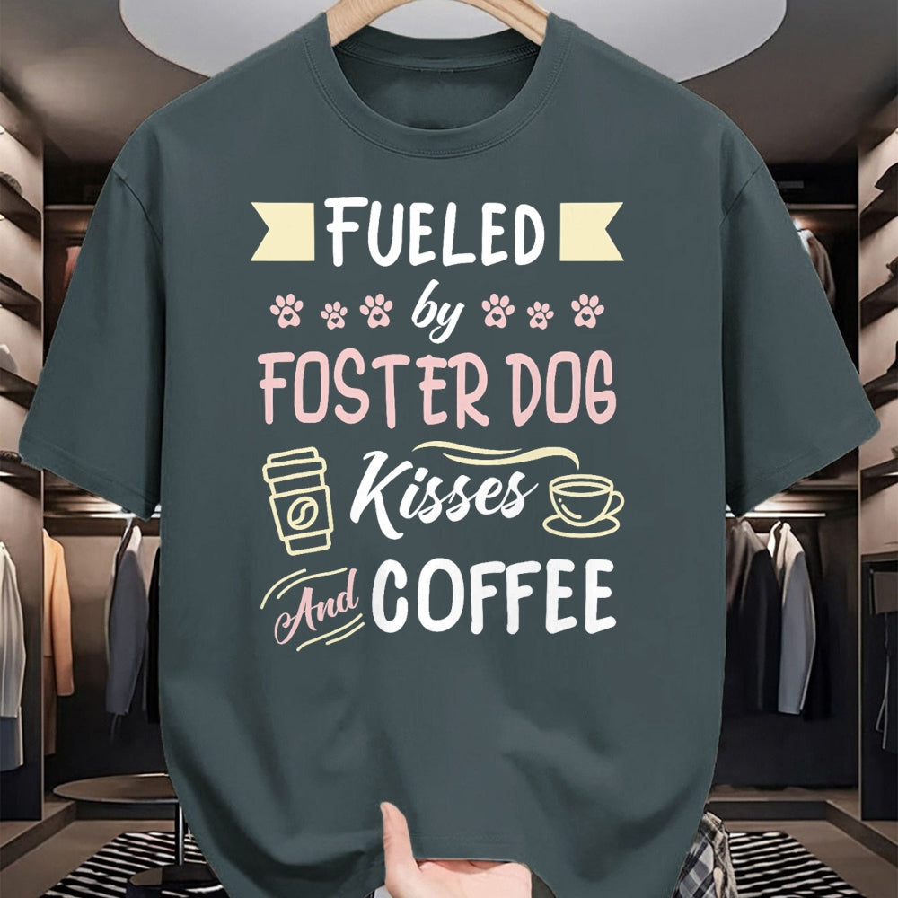 Dog Love Shirt, Dog Lover Gift T-Shirt/Hoodie/Sweatshirt HLT00 - Foster Dog Mom Coffee Lover T-Shirt (1)