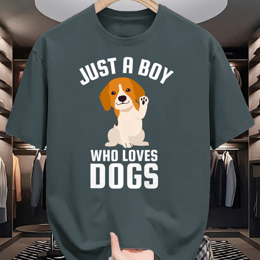 Dog Love Shirt, Dog Lover Gift T-Shirt/Hoodie/Sweatshirt HLT00 - Just A Boy Who Loves Dogs T-Shirt