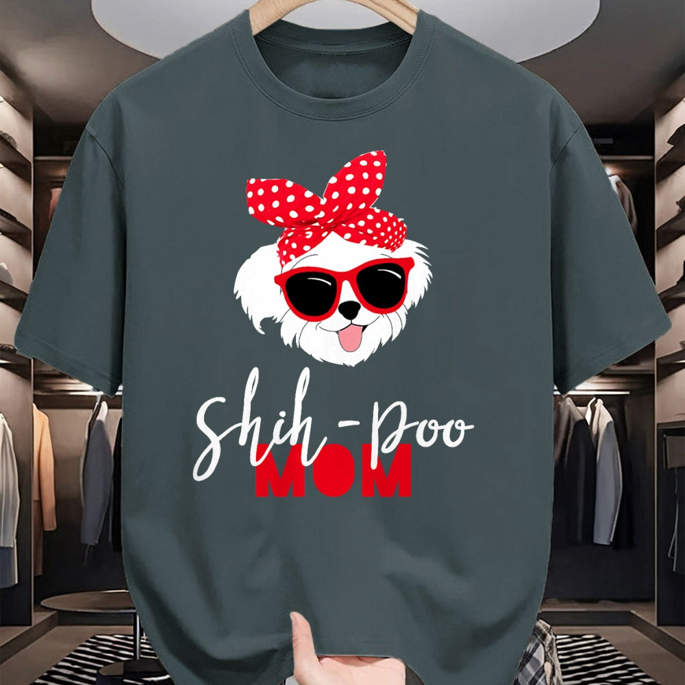 Dog Love Shirt, Dog Lover Gift T-Shirt/Hoodie/Sweatshirt HLT00 - Dog Lovers T Shirt Shih-Poo Mom Fur Mama Shirt T-Shirt