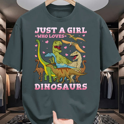 Best Dinosaur Lover Shirt, Funny Dinosaur UnisexT-Shirt/Hoodie/Sweatshirt HLT00 - Dinosaur Just a Girl Who Loves Dinosaurs Brachiosaurus T-Shirt