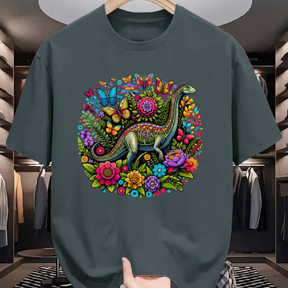 Best Dinosaur Lover Shirt, Funny Dinosaur UnisexT-Shirt/Hoodie/Sweatshirt HLT00 - Cottagecore Dinosaur Floral T-Shirt