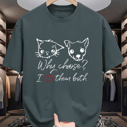 Dog Love Shirt, Dog Lover Gift T-Shirt/Hoodie/Sweatshirt HLT00 - Cat and Dog Lover I Love Puppies and Kittens T-Shirt