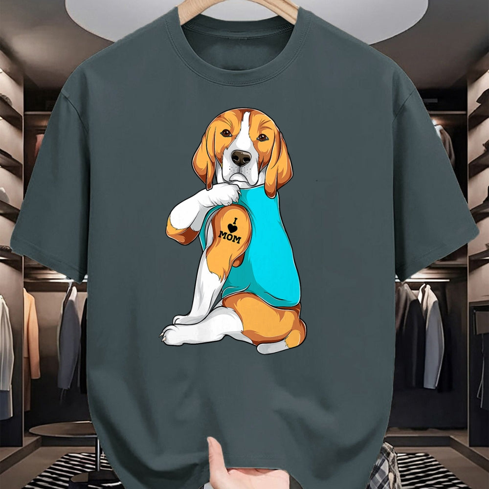 Dog Love Shirt, Dog Lover Gift T-Shirt/Hoodie/Sweatshirt HLT00 - Beagle I Love Mom Apparel, Dog Mom Gifts Womens T-Shirt