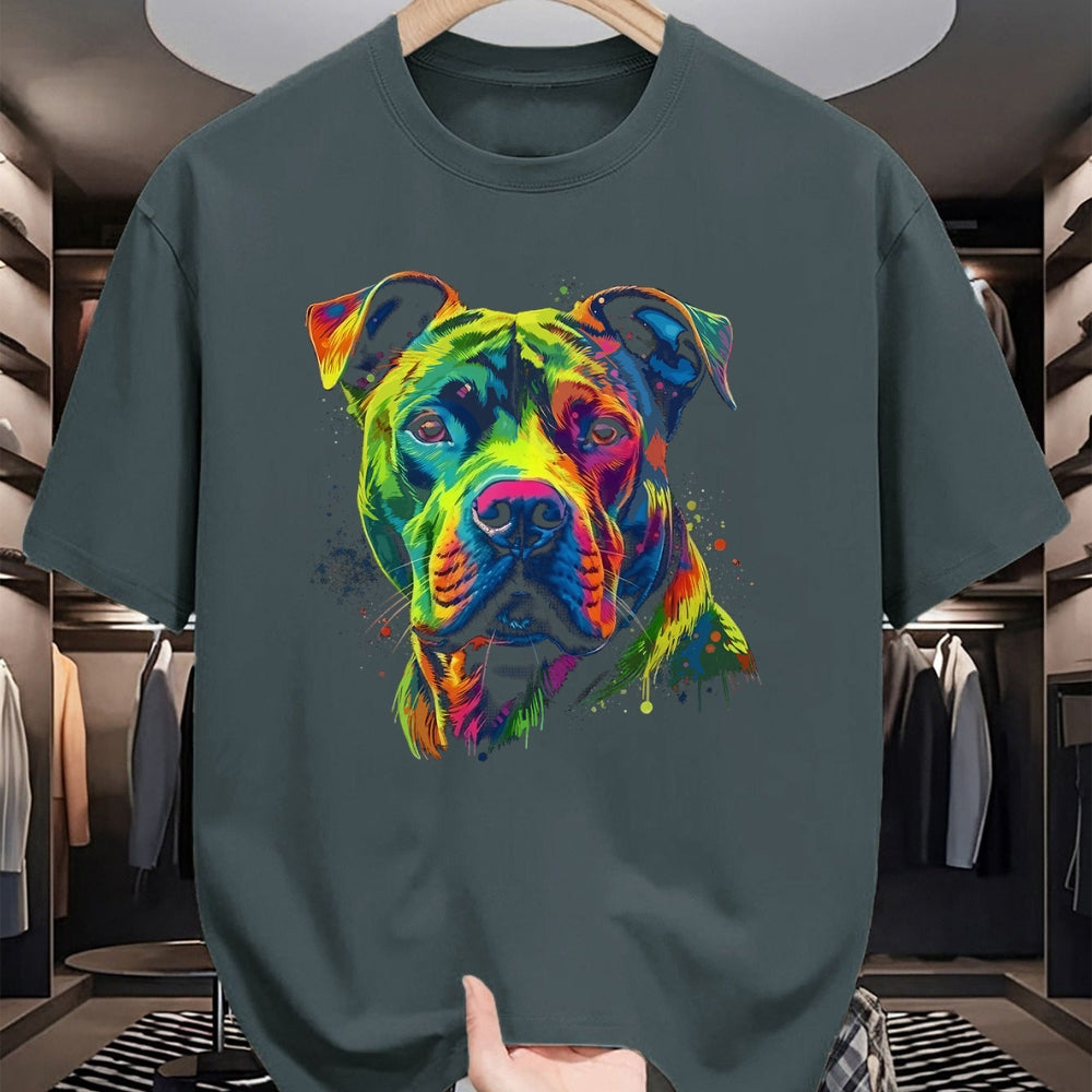 Dog Love Shirt, Dog Lover Gift T-Shirt/Hoodie/Sweatshirt HLT00 - Pit Bull Mom Dog Lover Colorful Artistic Pitbull Owner Women T-Shirt