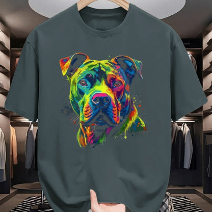 Dog Love Shirt, Dog Lover Gift T-Shirt/Hoodie/Sweatshirt HLT00 - Pit Bull Mom Dog Lover Colorful Artistic Pitbull Owner Women T-Shirt