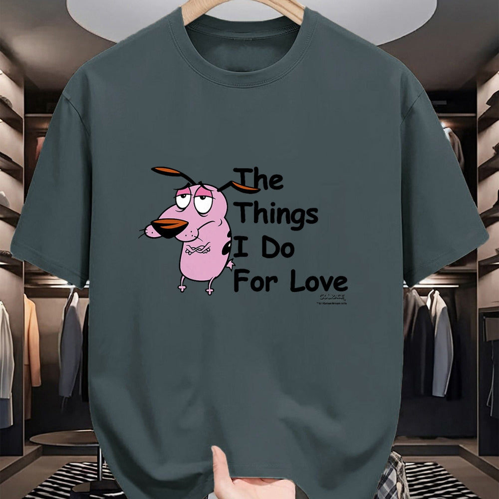 Dog Love Shirt, Dog Lover Gift T-Shirt/Hoodie/Sweatshirt HLT00 - Courage the Cowardly Dog For Love T-Shirt