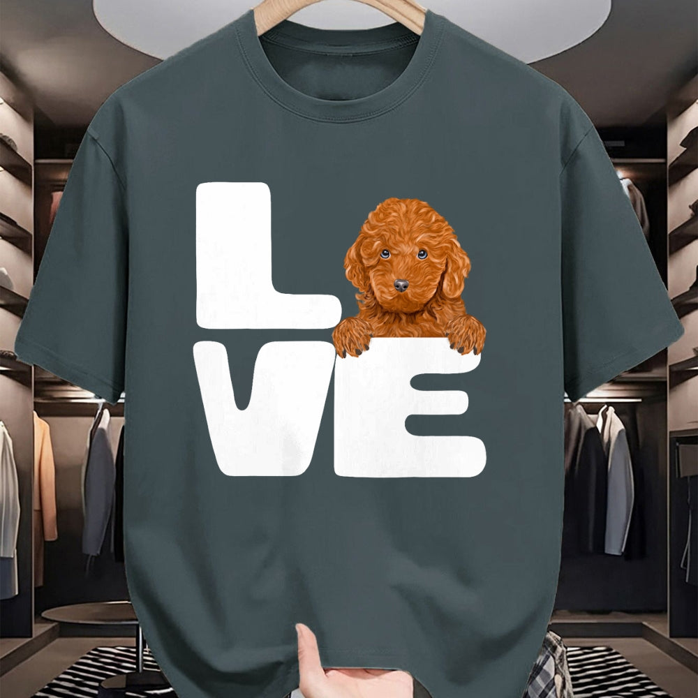 Dog Love Shirt, Dog Lover Gift T-Shirt/Hoodie/Sweatshirt HLT00 - I Love My Brown Poodle Dog Lover T-Shirt