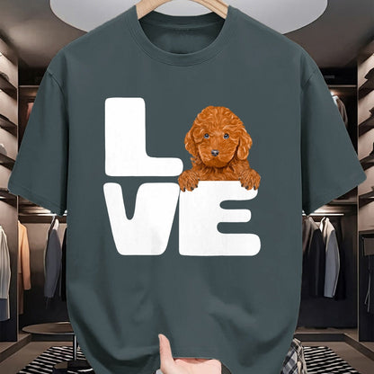 Dog Love Shirt, Dog Lover Gift T-Shirt/Hoodie/Sweatshirt HLT00 - I Love My Brown Poodle Dog Lover T-Shirt