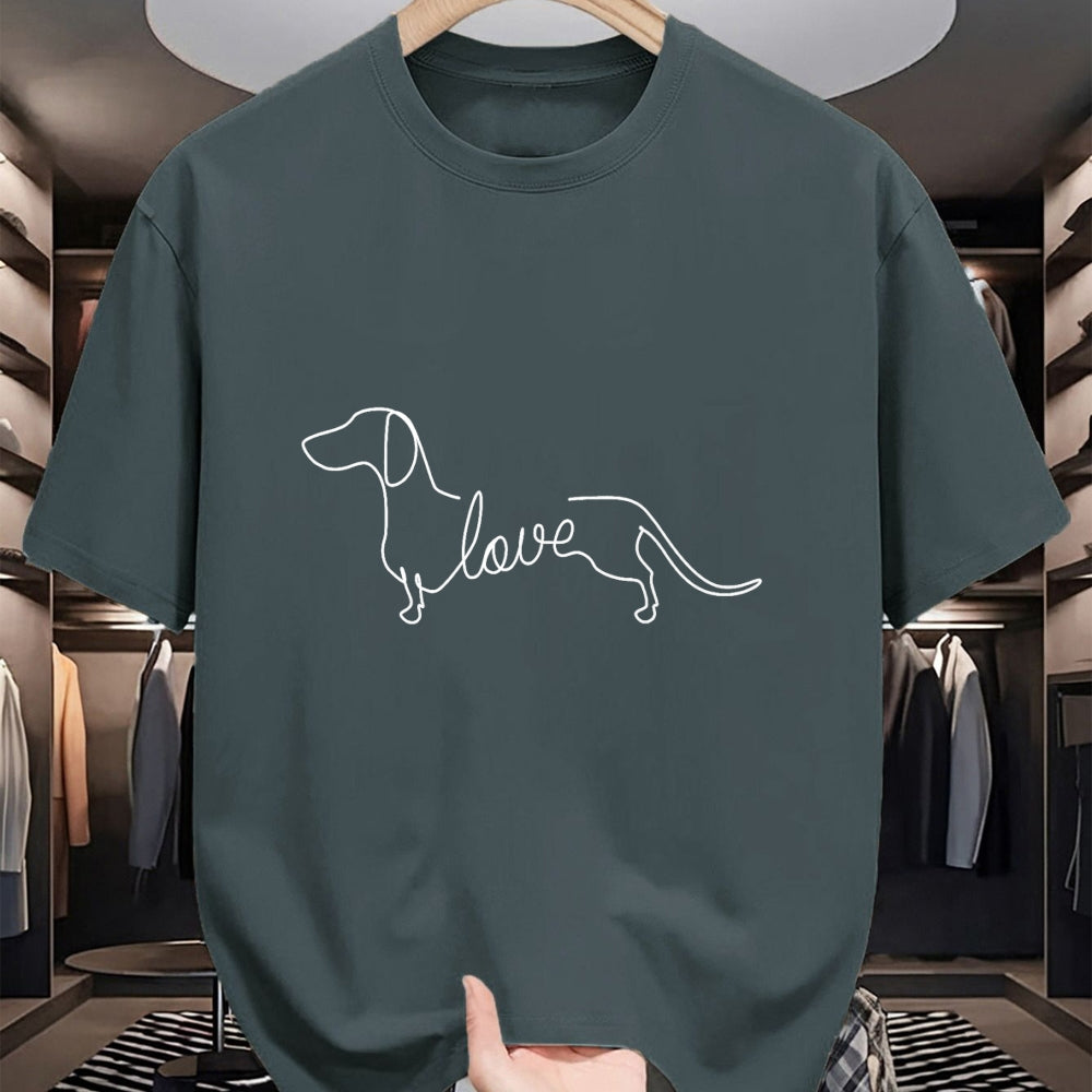 Dog Love Shirt, Dog Lover Gift T-Shirt/Hoodie/Sweatshirt HLT00 - Dachshund Chiweenie Wiener Dog Love Sketch Art Dog T-Shirt