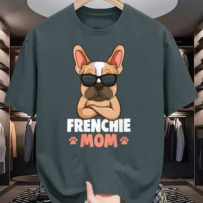 Dog Love Shirt, Dog Lover Gift T-Shirt/Hoodie/Sweatshirt HLT00 - Frenchie Mom French Bulldog Dog Womens T-Shirt