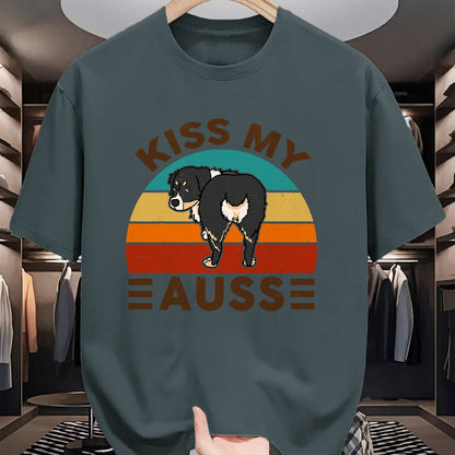 Dog Love Shirt, Dog Lover Gift T-Shirt/Hoodie/Sweatshirt HLT00 - Mini Australian Shepherd Kiss My Auss Funnny Dog Mom Dad T-Shirt